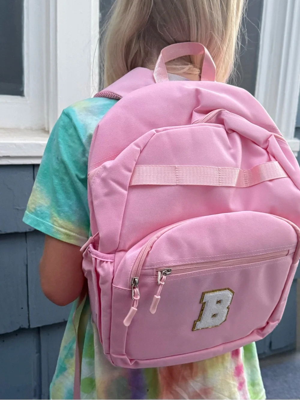 Kids Backpack & Pencil Case | Pink with 'B' Patch | New with Tags